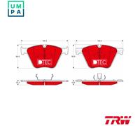 Brake pads GDB1964DTE TRW for BMW X5 X6