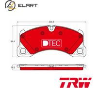 BRAKE PAD SET DISC BRAKE GDB1969DTE FOR PORSCHE CAYENNEPANAMERA VW MCW.AA 3.6L