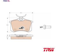 BRAKE PAD SET DISC BRAKE GDB1973 FOR PEUGEOT 2008/SUV 207/207+ 208/Hatchback DS3