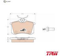 Brake pads GDB1973 TRW for CITROËN PEUGEOT DS