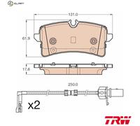 Brake pads GDB1975 TRW for AUDI A8 D4