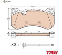 Brake pads GDB1977 TRW for MERCEDES-BENZ AUDI