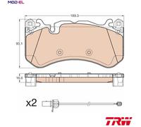 Brake pads GDB1977 TRW for MERCEDES-BENZ AUDI
