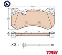 Brake pads GDB1977 TRW for MERCEDES-BENZ AUDI