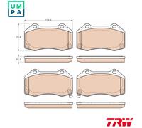 TRW Disc Brake Pads Set for Opel Vauxhall Corsa D A 16 LES & E B 16 LES