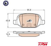 TRW GDB1981 Brake Pad Set of 4 Compatible for Fiat 500 (312_) 2007 - Rear Axle and Other Vehicles