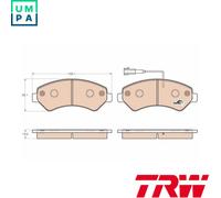 BRAKE PAD SET DISC BRAKE GDB1982 FOR FIAT DUCATO/Platform/Chassis/Bus/Van 2.2L
