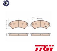 BRAKE PAD SET DISC BRAKE GDB1982 FOR FIAT DUCATO/Platform/Chassis/Bus/Van 2.2L
