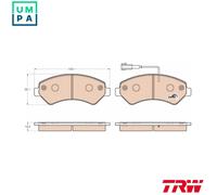 TRW GDB1982 Brake pad set