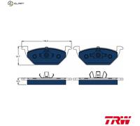 TRW Brake Pad Set GDB1984BTE for VW, SEAT, Skoda (Mii, Up, Load Up, E-Citigo)