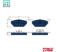 TRW Brake Pad Set GDB1984BTE for VW, SEAT, Skoda (Mii, Up, Load Up, E-Citigo)