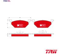 BRAKE PAD SET DISC BRAKE GDB1984DTE FOR SKODA OCTAVIA/Combi/III/Van CITIGO VW