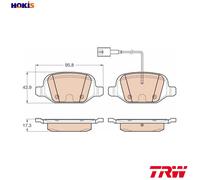 TRW Brake Pad Set GDB1985 – Disc Brake for FIAT LINEA (77365858)