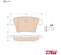BRAKE PAD SET DISC BRAKE GDB1988 FOR FORD MONDEO/III/Mk/Clipper/Turnier 2.2L