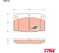 TRW GDB199 Brake pad set