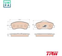 BRAKE PAD SET DISC BRAKE GDB1992 FOR PEUGEOT 301 308/II/SW CITROEN C4/Van 1.2L