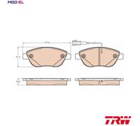 Brake pads GDB2001 TRW for FIAT LINEA