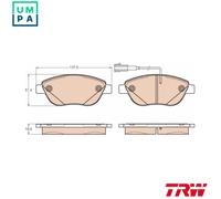 Brake pads GDB2001 TRW for FIAT LINEA