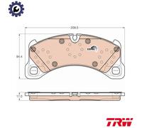 Brake pads GDB2004 TRW for PORSCHE CAYENNE MACAN PANAMERA PANAMERA Sport Turismo