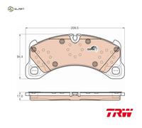Brake pads GDB2004 TRW for PORSCHE CAYENNE MACAN PANAMERA PANAMERA Sport Turismo