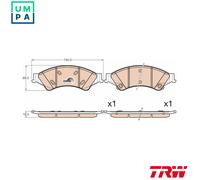 Brake pads GDB2005 TRW for FORD RANGER