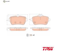 Brake pads GDB2014 TRW for MERCEDES-BENZ SL S-CLASS S-CLASS Coupe