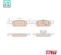 TRW Brake Pad Set GDB2016 – Front for Dacia / Renault / Smart (Sandero, Clio IV, Logan)