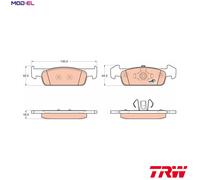 TRW Brake Pads Set GDB2018 - Front - Fits Dacia Logan Mk2 (2013 on) - 410602396R 410609646R