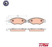 TRW GDB2024 Brake pad set