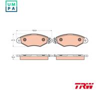 TRW Brake Pad Set GDB2024 – Disc Brake for Renault Kangoo (K9K 1.5L)