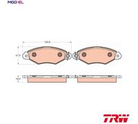 TRW Brake Pad Set GDB2024 – Disc Brake for Renault Kangoo (K9K 1.5L)