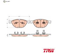 TRW GDB2026 Brake pad set
