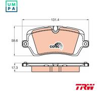 TRW Brake Pad Set GDB2029 - Fits Land Rover Range Rover IV & Sport (2012-2016)