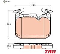 Brake Pad Set, disc brake TRW GDB2031 for BMW 1 (F21) 2 2011-2019