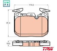 Brake Pad Set, disc brake TRW GDB2031 for BMW 1 (F21) 2 2011-2019