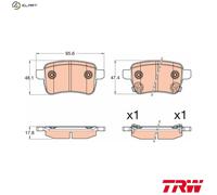 TRW GDB2032 Brake pad set