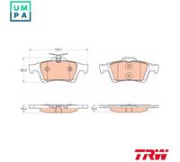 Brake pads GDB2033 TRW for FORD C-MAX II GRAND C-MAX FOCUS III Saloon FOCUS III