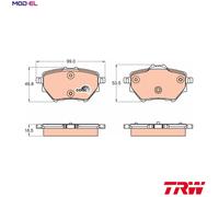 BRAKE PAD SET DISC BRAKE GDB2036 FOR PEUGEOT PARTNER/Box/Body/MPV 2008/II 308