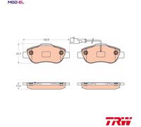 Brake pads GDB2039 TRW for FIAT PANDA PANDA Hatchback Van 500 500 C