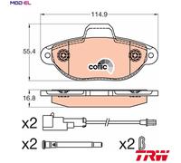 BRAKE PAD SET DISC BRAKE GDB2041 FOR FORD 169A4000/FP4 1.2L 4cyl KA