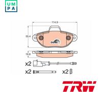 BRAKE PAD SET DISC BRAKE GDB2041 FOR FORD KA FP4/169A4000 1.2L 4cyl KA