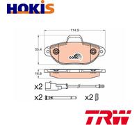 BRAKE PAD SET DISC BRAKE GDB2041 FOR FORD KA FP4/169A4000 1.2L 4cyl KA