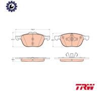 TRW Brake Pad Set GDB2043 - Disc Brake for FORD Tourneo/Grand Tourneo Connect V408 MPV