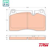 TRW GDB2048 Brake pad set
