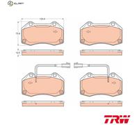 TRW GDB2049 Brake pad set