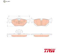 Brake pads GDB2050 TRW for BMW 3 Touring 3 X1 1 Coupe 3 Coupe 3 Convertible 1