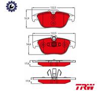 BRAKE PAD SET DISC BRAKE GDB2051DTE FOR MERCEDES-BENZ OM646.811/812 2.1L 4cyl