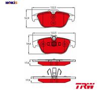 BRAKE PAD SET DISC BRAKE GDB2051DTE FOR MERCEDES-BENZ OM646.811/812 2.1L 4cyl
