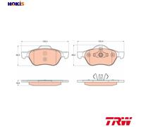 TRW GDB2053 Brake pad set
