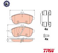 BRAKE PAD SET DISC BRAKE GDB2056 FOR MERCEDES-BENZ OM 646.811 OM651.911 2.1L